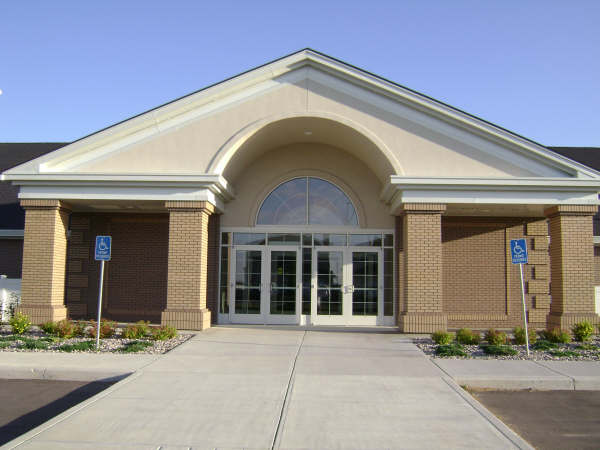 Exterior view of building entrance
