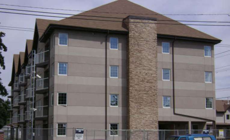 Exterior of a condo development